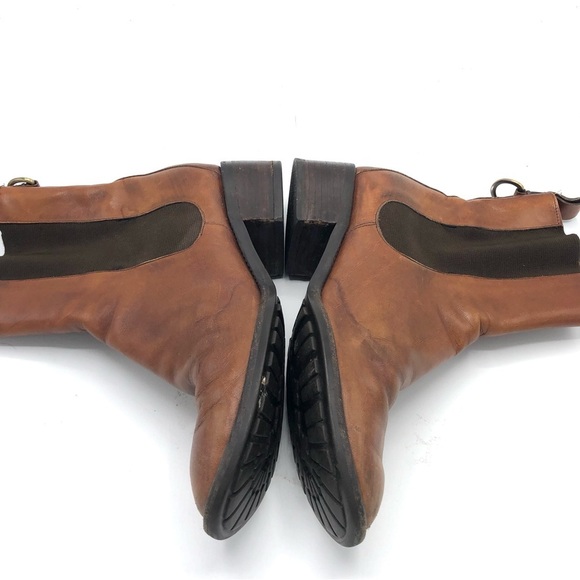 COLE HAAN Nike Air Chelsea Boot Heeled Bootie Ankle Cognac Leather Women Pull On - Picture 6 of 14